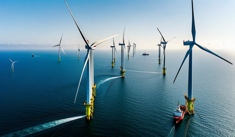 Offshore wind farm with maritime traffic safety zone management using AIS